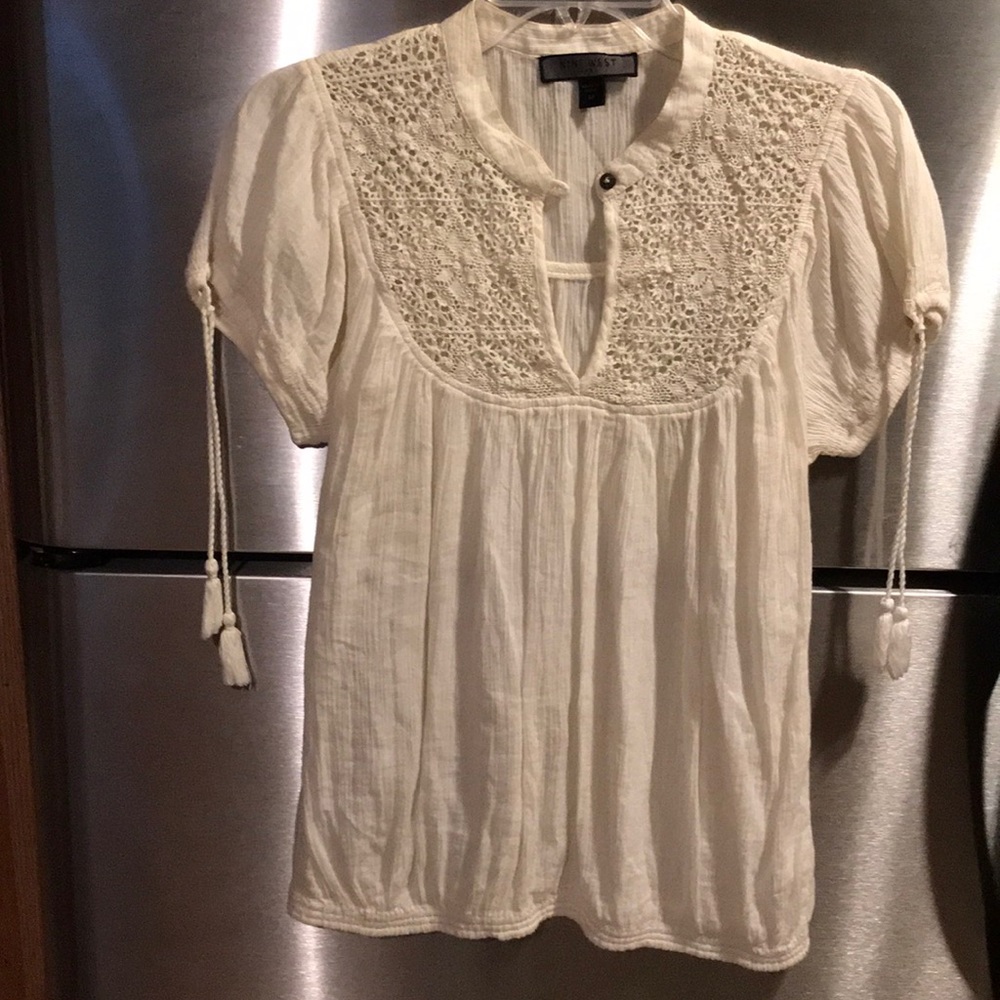 Beautiful Nine West Jeans Gauze Top M